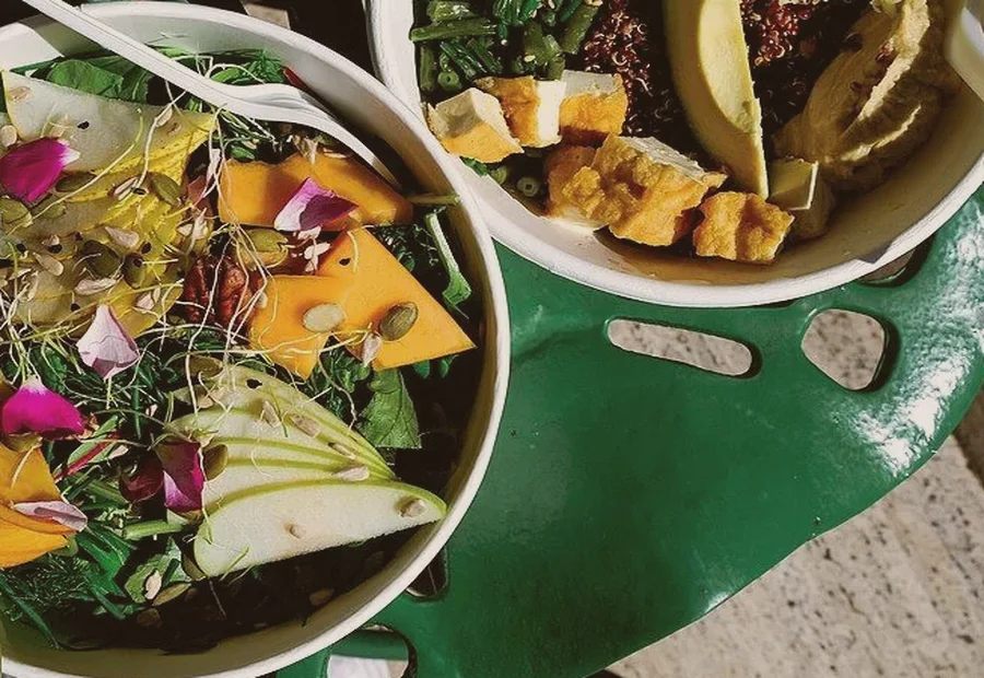 Betteraves, champignons et quinoa tiède